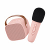 LALARMA Bluetooth Karaoke set mikrofón a reproduktor Ružový
