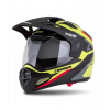 Prilba Tour 2.0 X-tra, CASSIDA (žltá fluo/čierna/červená/šedá/čierny matný šilt, plexi s prípravou pre Pinlock) 2026 XS (53 až 54 cm)