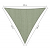 Lazy Momo Slnečný Trojuholník shadow 3,0 x 3,0 x 3,0 m Farba: Moonstone zelená