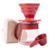Hario V60-02 pour over set červený