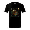 Bitcoin logo s grafmi - Tričko detské bavlnené - 158 cm/12 rokov ( Čierna )