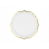 PartyDeco Taniere biele so zlatým okrajom