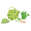 Bigjigs Toys zahradní set nářadí v plátěné tašce zelený