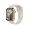 Lesklé hliníkové puzdro Apple Watch S9 45 mm, športový remienok Starlight (M/L) Apple
