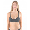 GINA Dámska bezšvová športová podprsenka s vycpávkami | 07021P - šedá biela, M/L