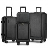 KONO 4 set cestovných kufrov, premium travel, čierny