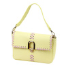 Dámska kožená crossbody kabelka žltá na rameno Luka 26-105 DOLLARO