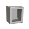 Solarix rozvaděč nástěnný skládaný SENSA LITE 12U 450mm, dveře sklo, RAL 7035, SENSA-L-12U-545-11-G 83000105