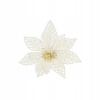SPRINGOS Vianočná hviezda s klipom 14x14 cm biela