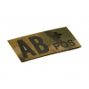 Nášivka krvná skupina IR Clawgear® – AB +, Multicam®