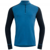 Funkčné tričko DEVOLD Duo Active Merino 205 Zip Shirt M blue ink