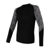 Pánske funkčné tričko s dlhým rukávom SENSOR Merino Impress black/skulls S