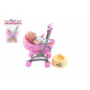 Teddies Bábätko / bábika kĺbová 12cm v kočíku 10x14x18cm plast s doplnkami v sáčku