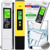 MERAČ PH VODY, KYSLOMER, TESTER VODY V AKVÁRIU, BAZÉNE, TEPLOTA 3 PUFRE