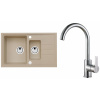 Set Alveus (dřez Intermezzo 70 Beige 55 + baterie Tonia Chrom) SETA396