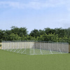 VidaXL Vonkajšia ohrádka pre psa, strieborná, 8x16x2 m, galvanizovaná oceľ
