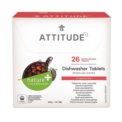 Attitude Tablety do umývačky 26ks, bez fosfátov
