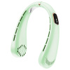 Techsuit - Neck Fan (H6) - Portable, USB-C, Rechargeable, Adjustable, Digital Display, 1200mAh - Green