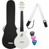 Cascha Carbon Fibre Set Koncertné ukulele Biela