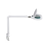 LED lampa s lupou Mimas, stmievateľná, biela