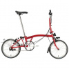 Skladací bicykel Brompton C Line, House Red typ riadidiel S