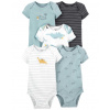 CARTERS CARTER'S Body krátky rukáv Variant: CARTER'S Body krátky rukáv Blue Dino chlapec LBB 5ks NB/ veľ. 56
