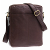 Pánska kožená taška cez rameno Sendi Design M 701 tmavohnedá