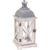 Svietnik drevo 41 cm biely mix lampáš dekorácia