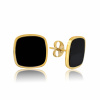 Meucci Náušnice ČIERNA DIERA GOLD S7169