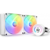 NZXT vodní chladič Kraken 280 ELITE RGB / 2x140mm RGB fan / 4-pin PWM / LCD disp. / 6 let / bílý RL-KR28E-W1