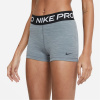 Nike Pro Three Inch Shorts Womens Grey/Htr/Black 10 (S)