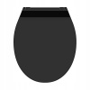 WC sedadlo Schütte Slim Black, čierne, duroplast