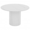 Tempo Kondela Jedálenský stôl, biely mramor/MDF, priemer 120 cm, MAHIR TYP 1