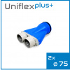 Uniflexplus+ telo anemostatu 2x75 mm 0°