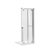 Skladacie dvere GEO6, 90 cm, sklo číre/strieborná, do niky alebo do kombinácie, GDRB90222003