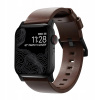 Nomad Leather Strap pre Apple Watch Series 1/2/3/4 42/44 mm, Hnedá/čierna NM1A4RBM00