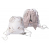 Baby Nellys Detský bavlnený batôžtek s ušami, Slon a dúha, biely Baby Nellys 8596309379715