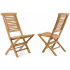 Sada 2 ks záhradnej stoličky DIVERO Hantown - teakové drevo