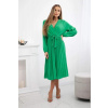 Plisované šaty - zelená (Dámske šaty s krátkym rukávom)