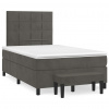Box spring postel s matrací tmavě šedý 120x190 cm samet Šedá 3270470