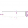 vidaXL Stolová doska tmavohnedá 220x50x(2-4) cm ošetrený dubový masív - Hnedá - 30938-172090