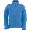 B&C | Hooded Softshell /men, Pánska 3-vrstvová softshellová bunda s kapucňou, modrá azure, 3XL