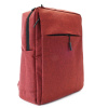 Červený moderný zipsový batoh s USB portom Lisle