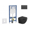 Geberit Duofix Set predstenovej inštalácie, klozetu Oudee a dosky softclose, tlačidlo Sigma20, čierna lesk/čierna mat SANI11CA5505