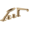 AXOR Citterio E 4-otvorová termostatická batéria na vaňový sokel, kartáčovaný bronz, 36410140