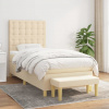 zahrada-XL Boxspring posteľ s matracom krémová 100x200 cm látka 3137458
