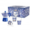 BIALETTI BIALETTI DOLCE & GABBANA Darčeková sada Moka Express kanvička Blu Mediterraneo, 3 poháriky, miešadlá