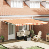 zahrada-XL Zatemniteľná markíza Žltá, oranžová 450 × 300 cm látka 3330908