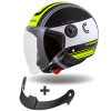 přilba Handy Metropolis, CASSIDA (černá/bílá/žlutá fluo/šedá, vel. 2XL) M140-1730-2XL