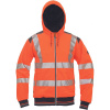 CERVA KNOXFIELD HVPS / HI-VIS celoprepínací mikina s kapucňou - oranžová XL